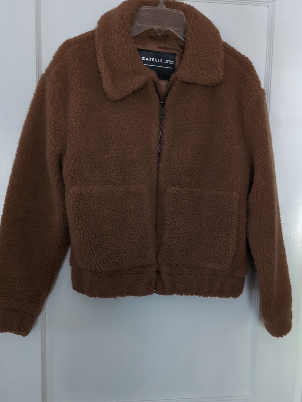 Bagatelle Brown Sherpa Zip-Up  Jacket